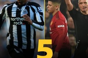 英超历史最快吃到5张黄牌纪录：罗霍5场5黄居首，本赛季霍尔6场