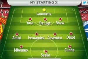 对布莱顿！曼晚预测曼联首发：姆贝莫、舍什科、库尼亚前场三叉戟